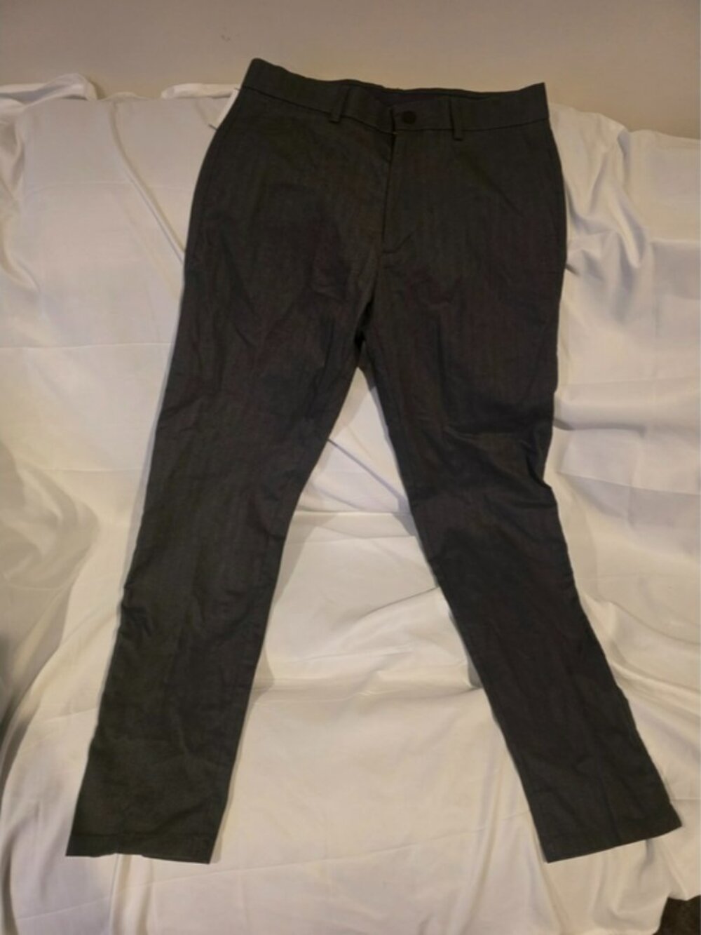 Haggar Herringbone Dress Pants in Navy and Gray